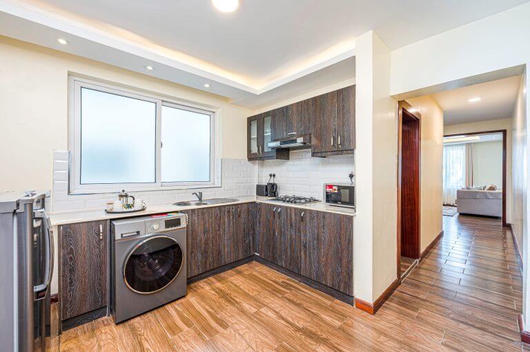 Kitchen — 1 & 2 Bedroom Apartments — Roma Courts Serviced Apartments Nairobi
